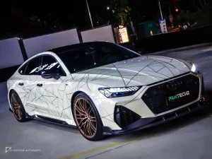 สเกิร์ตข้างคาร์บอนไฟเบอร์ Audi RS7 C8 PAKTECHZ (PT0030-4-RS7)