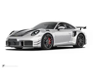 ฝากระโปรงหน้าคาร์บอนไฟเบอร์ Porsche 992 Turbo S PAKTECHZ (PT0023-3)