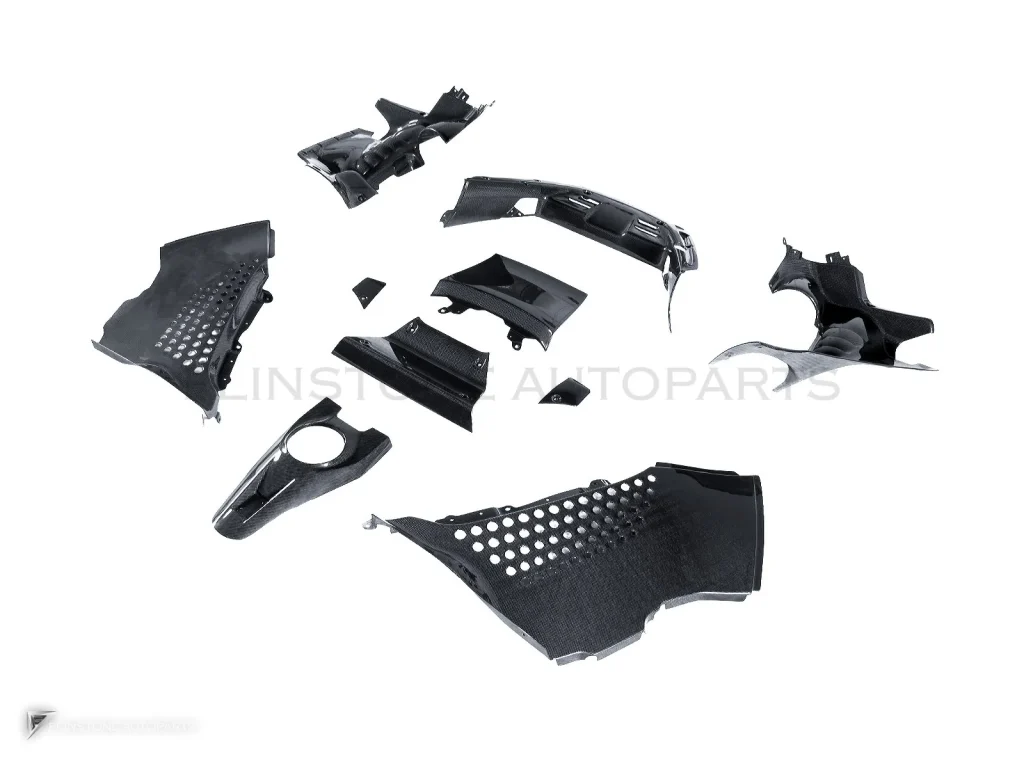 ฝาครอบห้องเครื่องคาร์บอนไฟเบอร์ ทรง OEM Ferrari SF90 AUBU