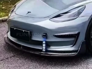 ลิ้นหน้าคาร์บอนไฟเบอร์ ทรง V Tesla Model 3 AUBU