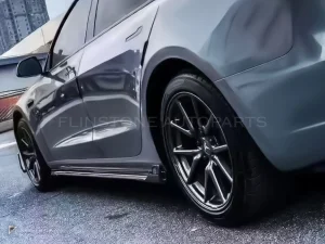 碳纤维侧裙款式 V Tesla Model 3 AUBU