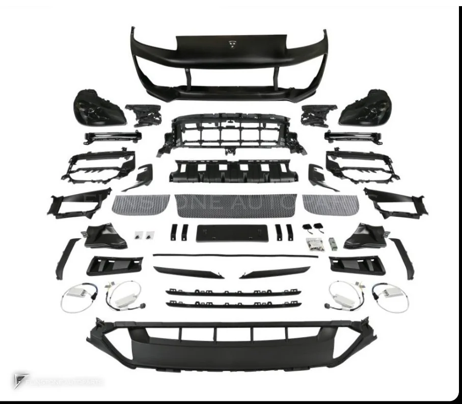 前保险杠套装 + 大灯 Matrix PORSCHE Cayenne 957 年 07-10 老款升级新款款式 Turbo GT 款 25 by KM