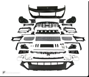 ชุดกันชนหน้า + ไฟหน้า Matrix PORSCHE Cayenne 957 ปี 07-10 แปลงโฉมรุ่นเก่าเป็นรุ่นใหม่ ทรง GTS สไตล์ปี 25 by KM