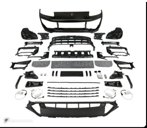 ชุดกันชนหน้า + ไฟหน้า Matrix PORSCHE Cayenne 957 ปี 07-10 แปลงโฉมรุ่นเก่าเป็นรุ่นใหม่ ทรง Turbo สไตล์ปี 25 by KM