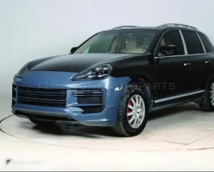 ชุดกันชนหน้า + ไฟหน้า Matrix PORSCHE Cayenne 957 ปี 07-10 แปลงโฉมรุ่นเก่าเป็นรุ่นใหม่ ทรง Turbo สไตล์ปี 25 by KM