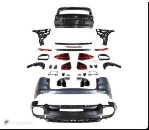 后保险杠套件/扩散器 PORSCHE Cayenne 958.1 年 11-14 前期款升级后期款款式 GTS 款 17 by KM