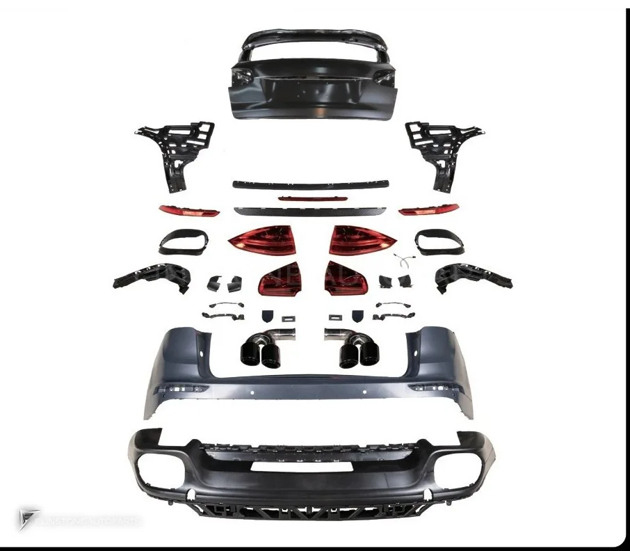 rear bumper kit/Diffuser PORSCHE Cayenne 958.1 year 11-14 pre-facelift to facelift conversion style GTS style 17 by KM