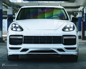ชุดกันชนหน้า + ไฟหน้า Matrix PORSCHE Cayenne 958.1 ปี 11-14 แปลงโฉมรุ่นเก่าเป็นรุ่นใหม่ ทรง Turbo + TKT สไตล์ปี 23 by KM