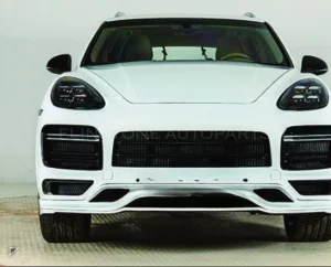 ลิ้นหน้า + ไฟหน้า Matrix PORSCHE Cayenne 958.1 ปี 11-14 แปลงโฉมรุ่นเก่าเป็นรุ่นใหม่ ทรง GTS + TKT สไตล์ปี 23 by KM