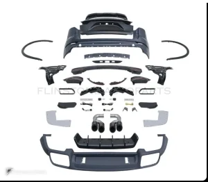 rear bumper kit/Diffuser PORSCHE Cayenne 958.1 year 11-17 old-to-new facelift conversion style 23 by KM