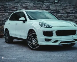 ชุดลิ้นหน้า-หลัง PORSCHE Cayenne 958.2 ปี 15-17 แปลงโฉมรุ่นเก่าเป็นรุ่นใหม่ ทรง TKT สไตล์ปี 23 by KM