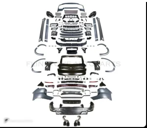 后保险杠套件/扩散器 PORSCHE Cayenne 958.2 年 15-17 老款升级新款款式 Turbo GT + GTS 款 25 by KM