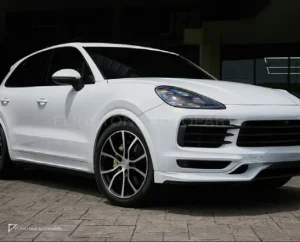 ชุดลิ้นหน้า-หลัง + กันชนกลางหลัง PORSCHE Cayenne 9Y0.1 ปี 18-23 อัพเกรดรุ่นล่างเป็นรุ่นท็อป ทรง Turbo + TKT by KM