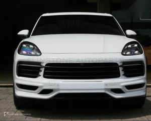 ชุดลิ้นหน้า-หลัง + กันชนกลางหลัง PORSCHE Cayenne 9Y0.1 ปี 18-23 อัพเกรดรุ่นล่างเป็นรุ่นท็อป ทรง Turbo + TKT by KM