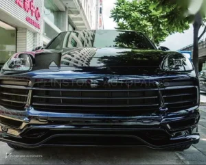 ชุดลิ้นหน้า-หลัง + กันชนกลางหลัง PORSCHE Cayenne 9Y0.1 ปี 18-23 อัพเกรดรุ่นล่างเป็นรุ่นท็อป ทรง Turbo + TKT Coupe by KM
