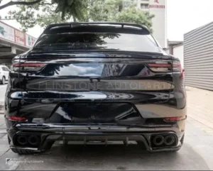 ชุดลิ้นหน้า-หลัง + กันชนกลางหลัง PORSCHE Cayenne 9Y0.1 ปี 18-23 อัพเกรดรุ่นล่างเป็นรุ่นท็อป ทรง Turbo + TKT Coupe by KM