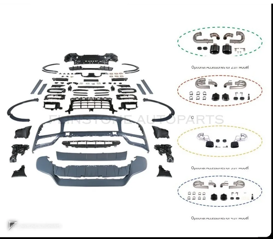 ชุดลิ้นหน้า-หลัง + โป่งซุ้มล้อ + แผงประตู PORSCHE Cayenne 9Y0.1 ปี 18-23 อัพเกรดรุ่นล่างเป็นรุ่นท็อป ทรง Turbo GT + GTS + SD Coupe (รีโปร) by KM