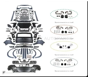 全车包围套件 PORSCHE Cayenne 9Y0.1 年 18-23 前期款升级后期款款式 Turbo GT 款 25 by KM