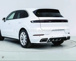 ชุดลิ้นหน้า-หลัง + กันชนกลางหลัง PORSCHE Cayenne 9Y0.2 ปี 24 ขึ้นไป อัพเกรดรุ่นล่างเป็นรุ่นท็อป ทรง Turbo + TKT by KM