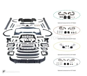 全车包围套件 PORSCHE Cayenne 9Y0.2 年 24 起低配升高配款式 Turbo GT by KM