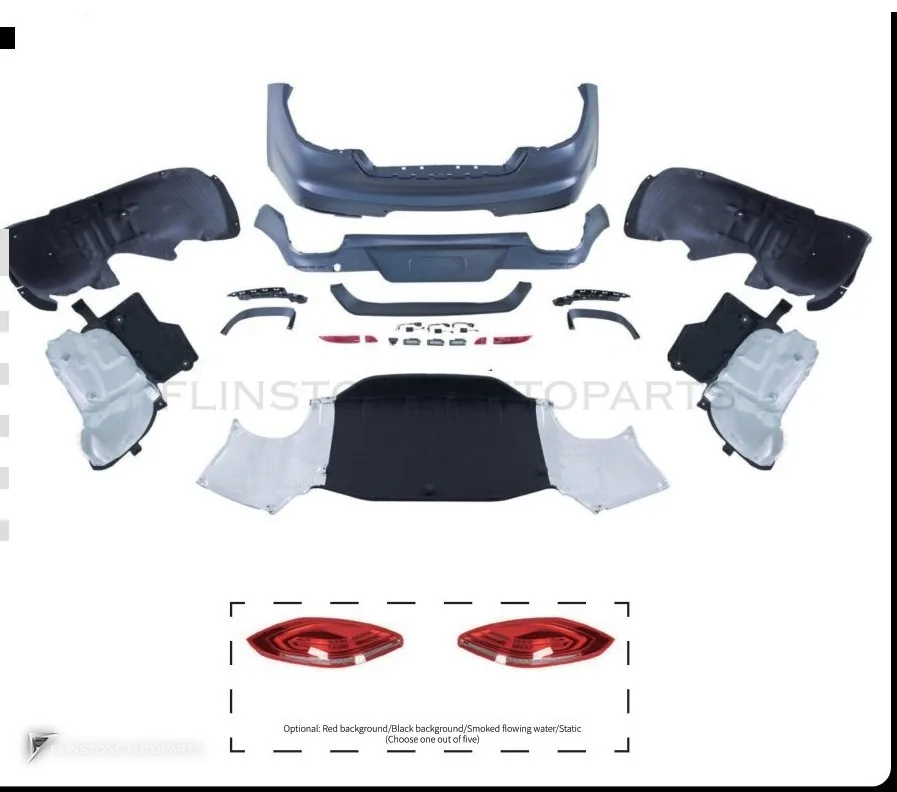 rear bumper kit/Diffuser PORSCHE Panamera 970.1 year 10-13 pre-facelift to facelift conversion style OE style 16 by KM