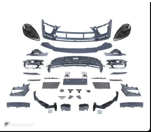 ชุดกันชนหน้า + ไฟหน้า Matrix PORSCHE Macan 95B.1 ปี 14-17 แปลงไมเนอร์เชนจ์รุ่นต้นเป็นรุ่นปลาย ทรง Turbo สไตล์ปี 21 by KM