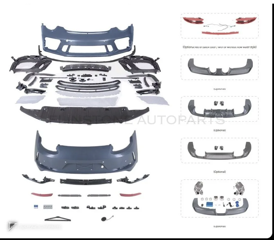 ชุดแต่งรอบคัน PORSCHE 911 991.1 ปี 12-16 แปลงไมเนอร์เชนจ์รุ่นต้นเป็นรุ่นปลาย ทรง GT3 สไตล์ปี 19 (ไฟท้ายยาว) by KM