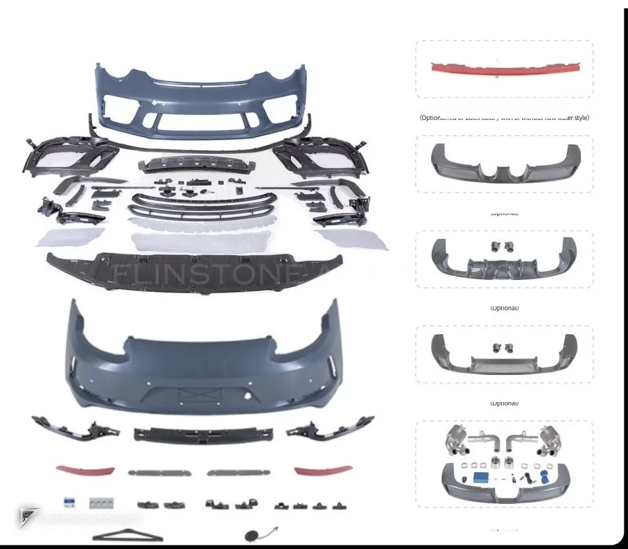 ชุดแต่งรอบคัน PORSCHE 911 991.2 ปี 17-19 อัพเกรดรุ่นล่างเป็นรุ่นท็อป ทรง GT3 (ไฟท้ายยาว) by KM