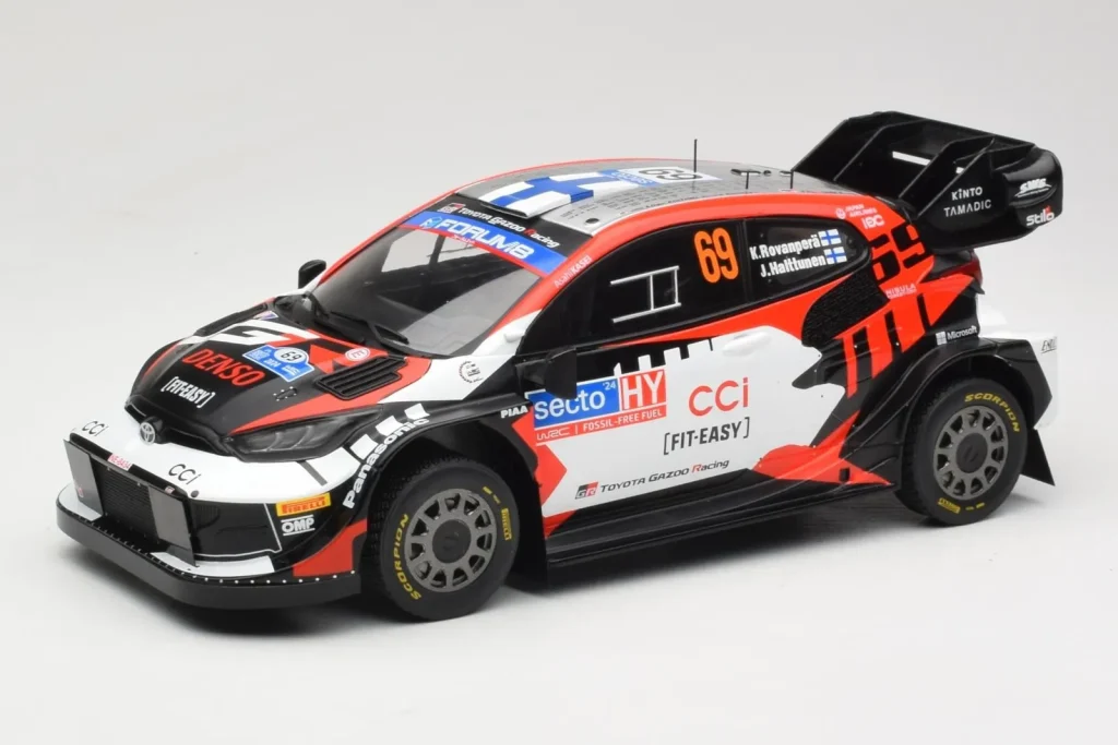 车型 1:18 Toyota GR Yaris Rally1 #69 Toyota Gazoo Racing WRT K. Rovanpera / J. Halttunen Rally Finland 年 2024 IXO