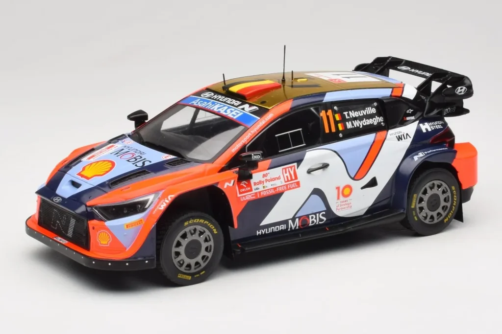 车型 1:18 Hyundai i20 N Rally1 #11 Hyundai Shell Mobis WRT T. Neuville / M. Wydaeghe Rally Poland 年 2024 IXO