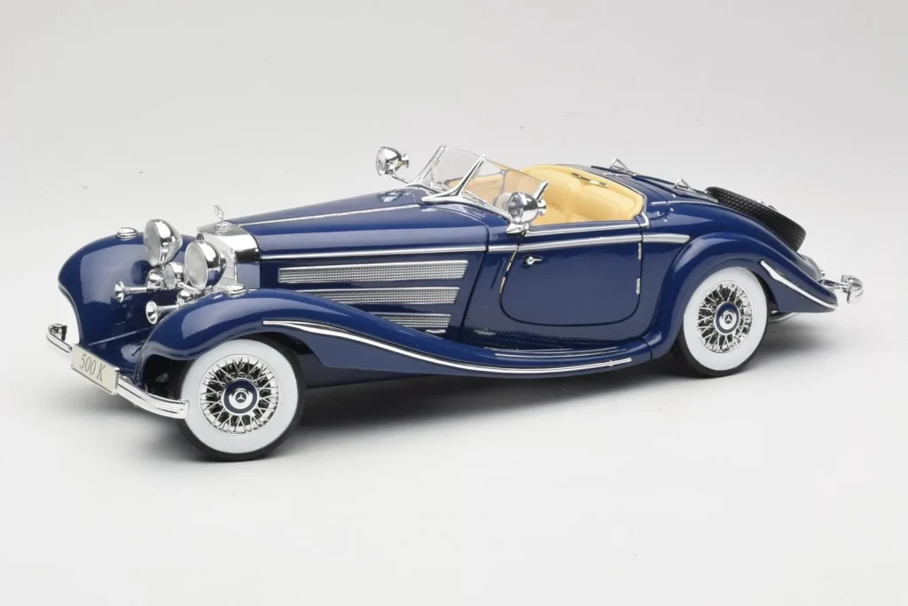 โมเดลรถ 1:18 Mercedes 500K Special Roadster สีน้ำเงิน Maisto (มือสอง)