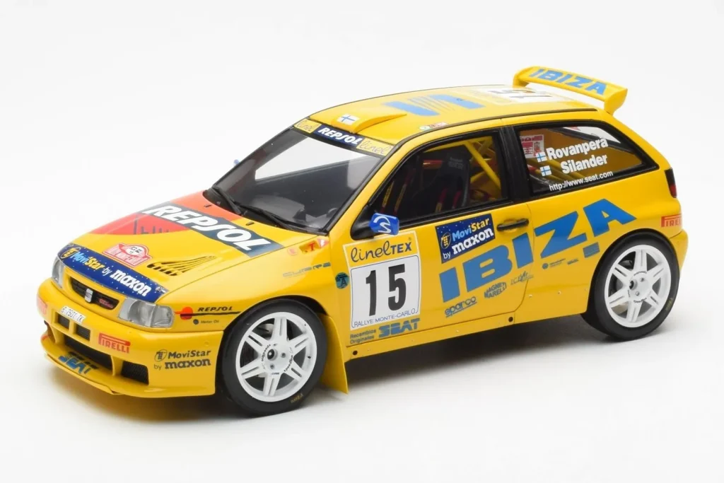 Model 1:18 SEAT Ibiza Kit Car Evo 2 #15 H. Rovanpera / R. Pietilanen Rally Monte Carlo year 1998 Otto