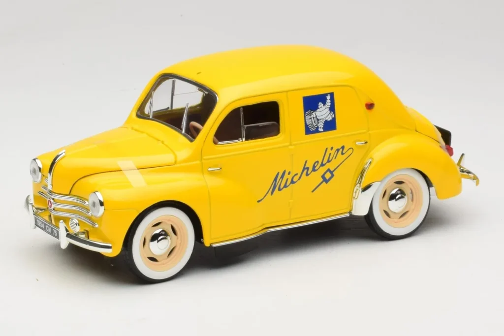 Model 1:18 Renault 4CV Michelin yellow Solido