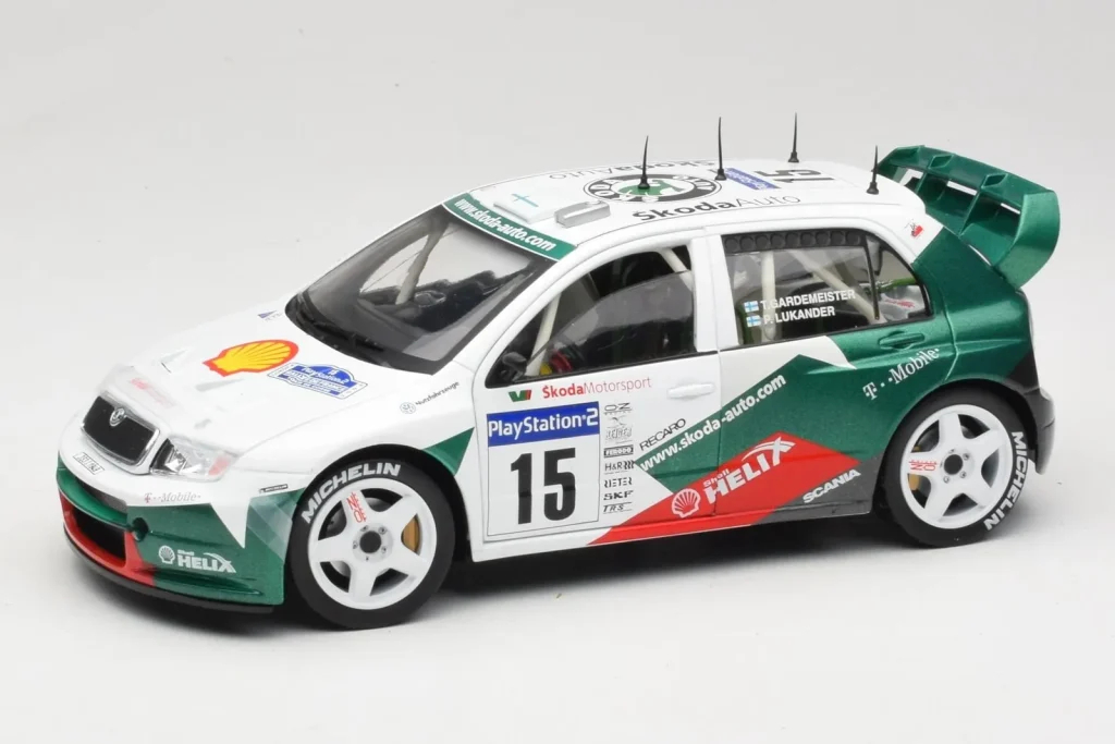 โมเดลรถ 1:18 Skoda Fabia WRC #15 T. Gardemeister / P. Lukander WRC ปี 1999 Solido (มือสอง)
