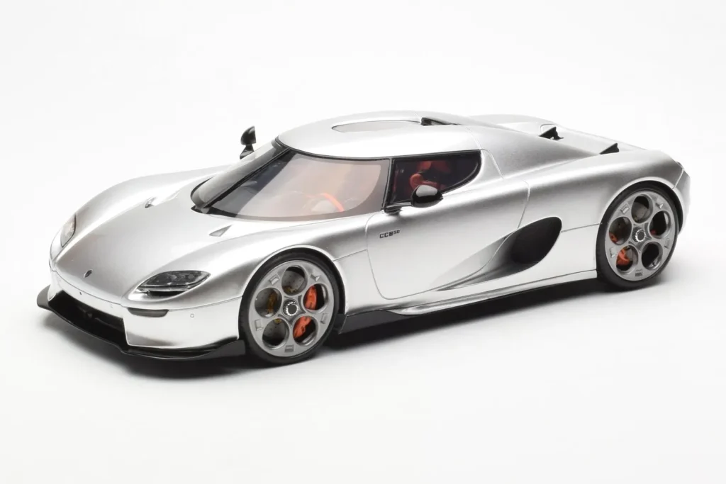 โมเดลรถ 1:18 Koenigsegg CC850 Moon สีเงิน GT Spirit