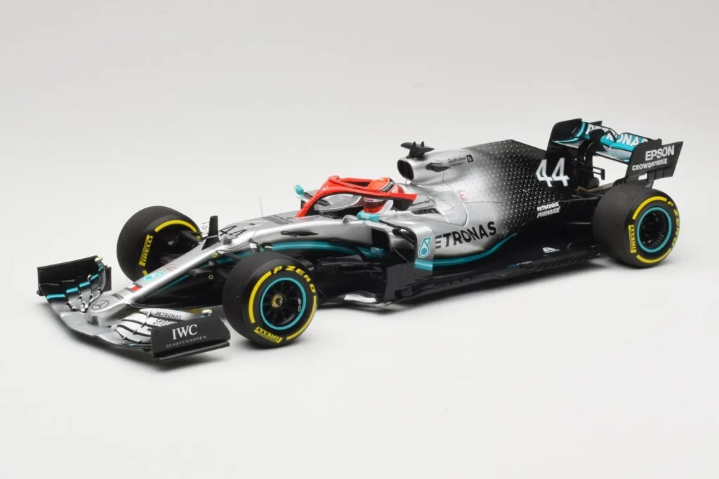 โมเดลรถ 1:18 Mercedes AMG Petronas Motorsport W10 #44 L. Hamilton Winner Monaco GP ปี 2019 Minichamps (มือสอง)