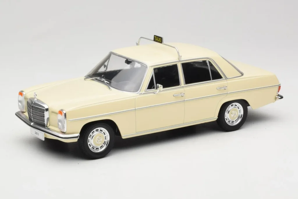 โมเดลรถ 1:18 Mercedes W115 Beige Taxi MCG (มือสอง)