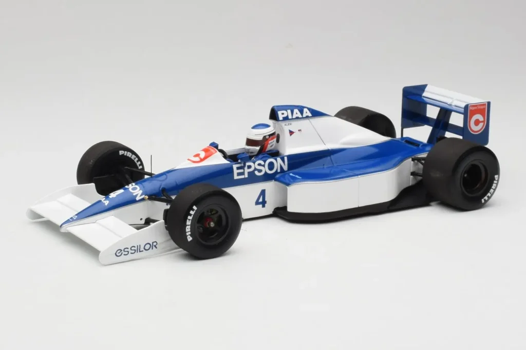 โมเดลรถ 1:18 Tyrrell Ford 018 #4 J. Alesi 2nd Place USA GP ปี 1990 Minichamps (มือสอง)