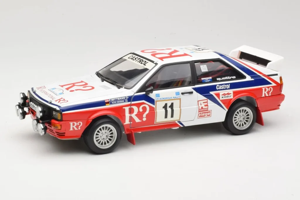 车型 1:18 Audi Quattro #11 F. Wittmann / J. Pattermann Rally Acropolis 年 1986 Sun Star