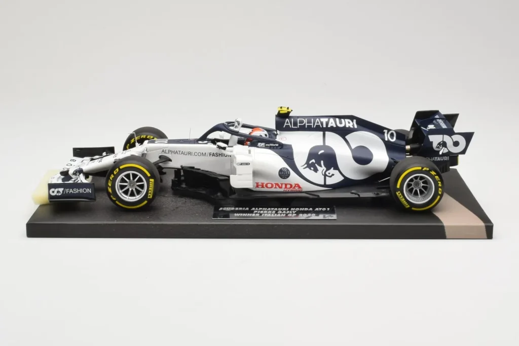 โมเดลรถ 1:18 AlphaTauri Honda AT01 #10 P. Gasly Winner Italian GP ปี 2020 Minichamps (มือสอง)