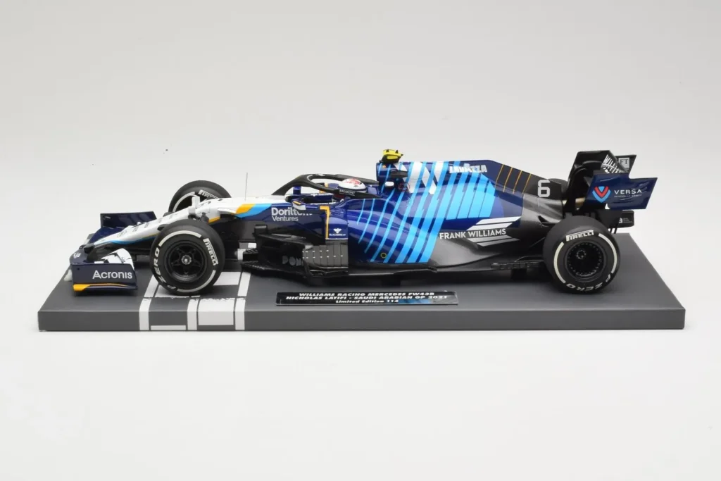 โมเดลรถ 1:18 Williams Racing Mercedes FW43B #6 N. Latifi Saudi Arabian GP ปี 2021 Minichamps