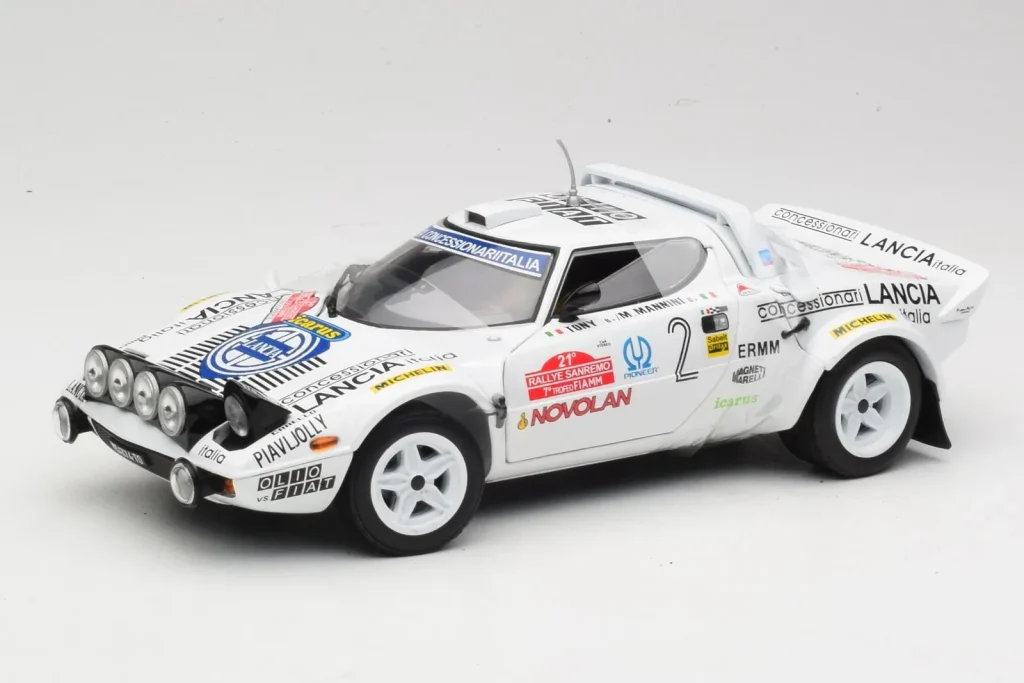 โมเดลรถ 1:18 Lancia Stratos HF #2 Jolly Club A. Fassina / M. Mannini Rally Sanremo ปี 1979 Sun Star (มือสอง)