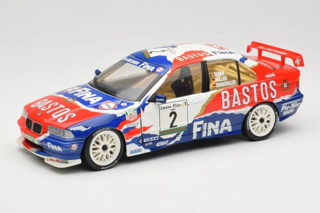 โมเดลรถ 1:18 BMW 320i E36 Supertouring #2 J. Burgstaller / C. Tassin / E. Müller Winner 24 Hours of Spa ปี 1996 UT Models (มือสอง)