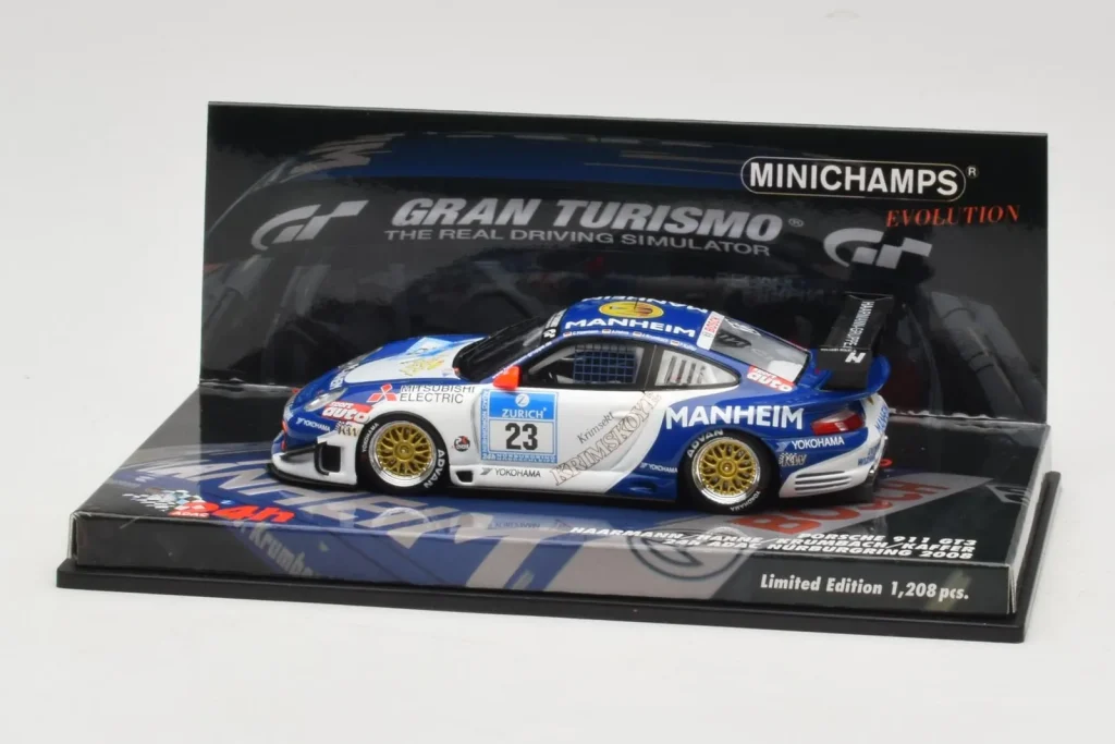 Model 1:43 Porsche 911 997 GT3 #23 24 Hours Nurburgring year 2008 Minichamps