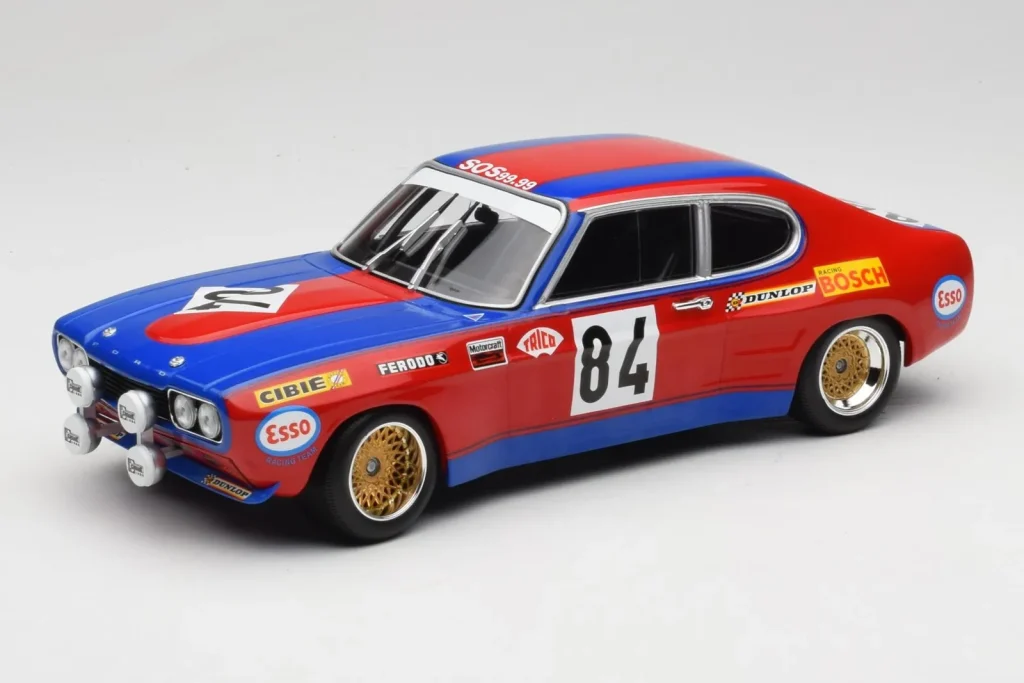 Model 1:18 Ford Capri Mk1 RS 2600 #84 Shark Team 24 Hours of Le Mans year 1972 Minichamps