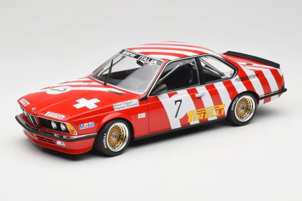 Model 1:18 BMW 635 CSi E24 #7 BMW Italia G. Brancatelli / H. Kelleners Brno Grand Prix year 1984 Minichamps