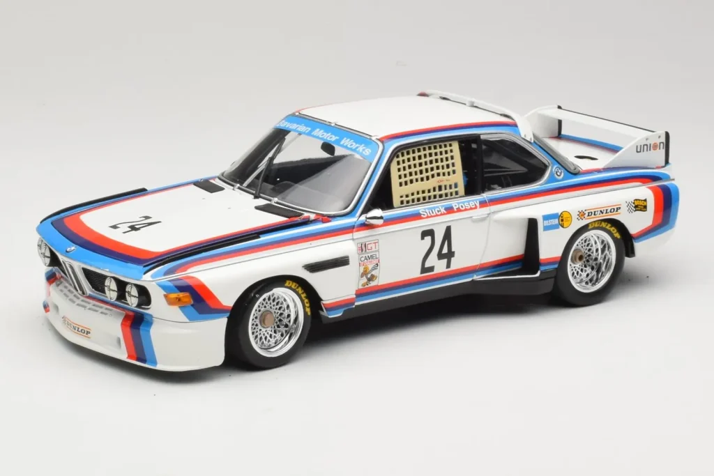 Model 1:18 BMW 3.5 CSL #24 H. Stuck / S. Posey 12 Hours of Sebring year 1975 Minichamps