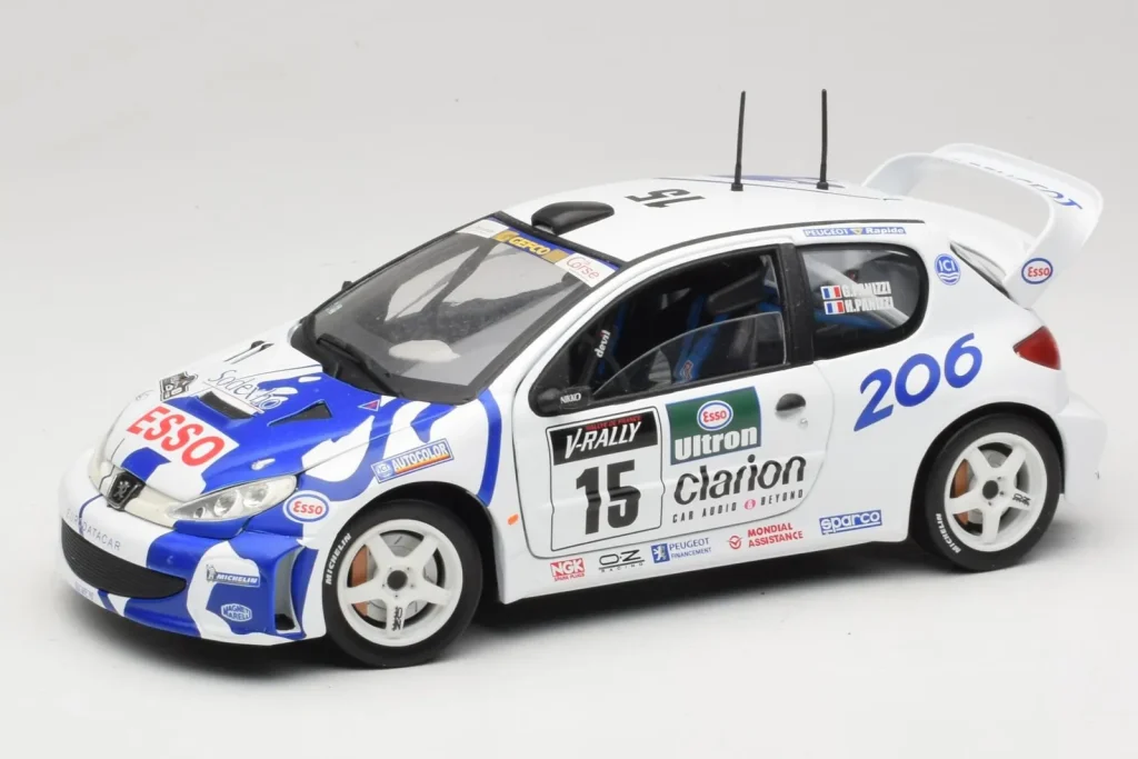 车型 1:18 Peugeot 206 WRC #15 G. Panizzi / H. Panizzi WRC 年 1999 Solido