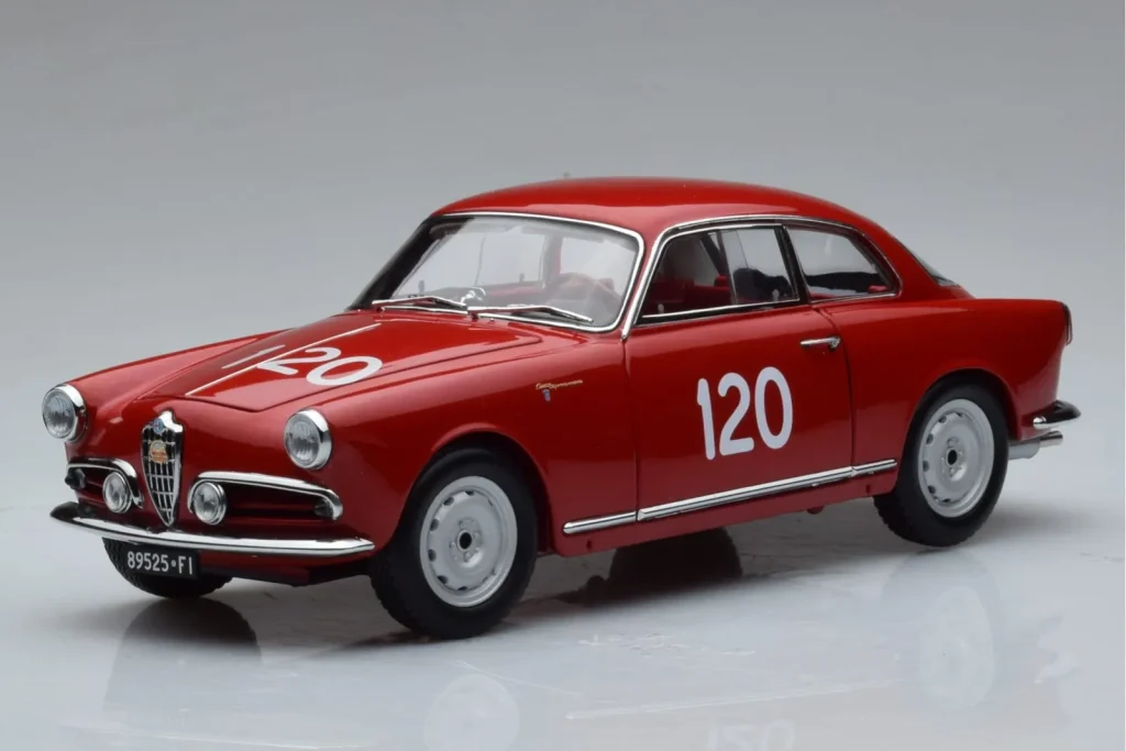Model 1:18 Alfa Romeo Giulietta SV #120 Mille Miglia year 1956 Kyosho