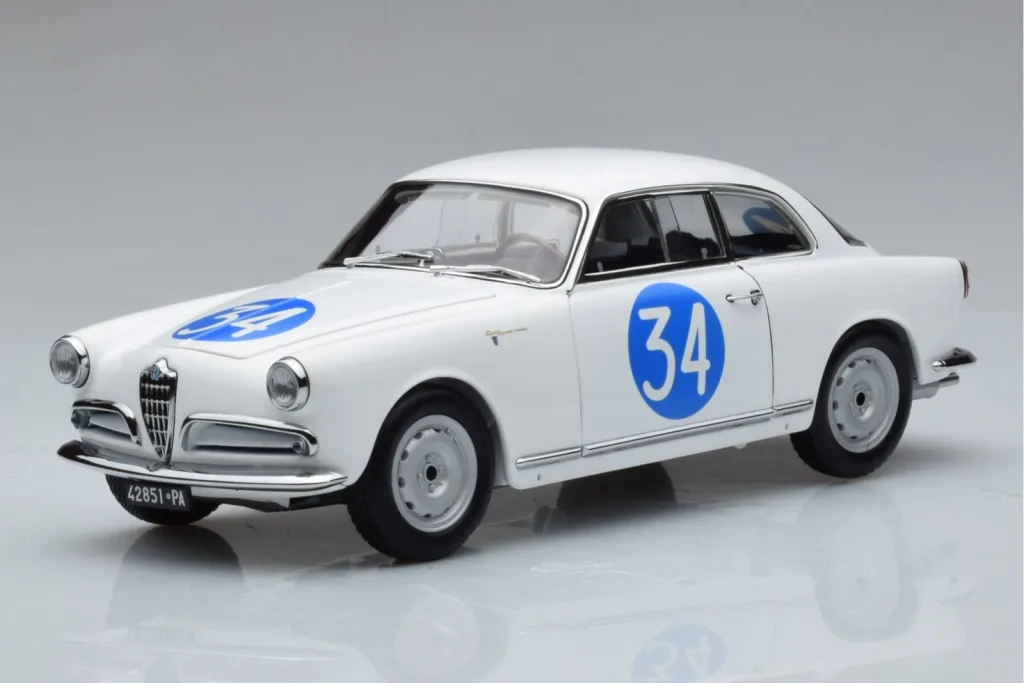 Model 1:18 Alfa Romeo Giulietta SV #34 Targa Florio year 1960 Kyosho